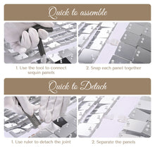 Load image into Gallery viewer, Yescom 10'x8' Sequin Shimmer Wall Backdrop (Sturdy Stand Included)