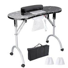 Load image into Gallery viewer, Yescom Foldable Nail Table with Vent Manicure Nail Art