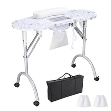Load image into Gallery viewer, Yescom Foldable Nail Table with Vent Manicure Nail Art