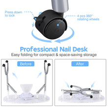 Load image into Gallery viewer, Yescom Foldable Nail Table with Vent Manicure Nail Art