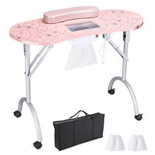Load image into Gallery viewer, Yescom Foldable Nail Table with Vent Manicure Nail Art