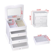 Load image into Gallery viewer, Yescom Jewelry Organizer Box with Mirror Ring Bracelet Necklace