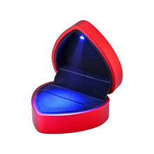 Load image into Gallery viewer, Yescom Engagement Ring Box with Light Heart Shaped