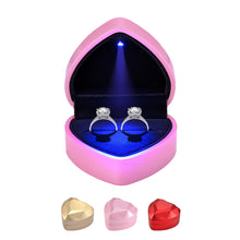 Load image into Gallery viewer, Yescom Engagement Ring Box with Light Heart Shaped