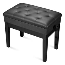 Load image into Gallery viewer, Yescom Piano Bench Leather Seat Adjustable-Height w/ Storage