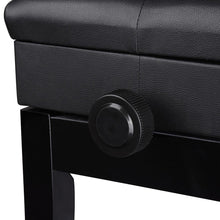 Load image into Gallery viewer, Yescom Piano Bench Leather Seat Adjustable-Height w/ Storage