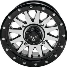 Load image into Gallery viewer, QuadBoss, QuadBoss Wagon 14x7 4+3 4/156 Black Machined Alloy Wheel - Lightweight and Durable for Powersports Vehicles