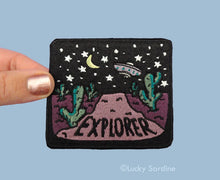 Load image into Gallery viewer, "Explorer" UFO Desert Nightscape Embroidered Patch