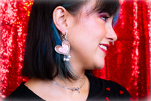 Load image into Gallery viewer, Yours Truly-Heart Pearl Dangle Earrings