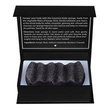 Load image into Gallery viewer, Charcoal Konjac Body Sponge | All-Natural Scrub Sponge Detoxify Exfoliate Skin