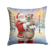 Load image into Gallery viewer, Irish Wolfhound with Santa Claus Throw Pillow