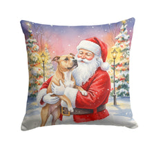 Load image into Gallery viewer, Pit Bull Terrier with Santa Claus Throw Pillow