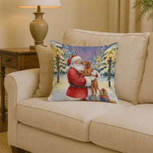 Load image into Gallery viewer, Vizsla with Santa Claus Throw Pillow
