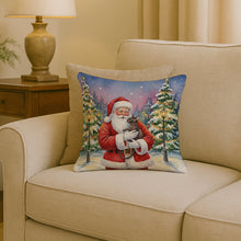 Load image into Gallery viewer, Lykoi Cat with Santa Claus Throw Pillow