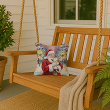 Load image into Gallery viewer, Tortie Point Cat with Santa Claus Throw Pillow