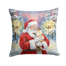 Load image into Gallery viewer, Tortie Point Cat with Santa Claus Throw Pillow