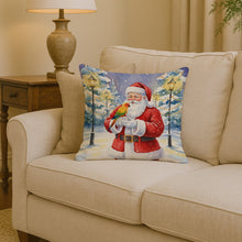 Load image into Gallery viewer, Sun Conure with Santa Claus Throw Pillow