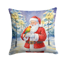 Load image into Gallery viewer, Sun Conure with Santa Claus Throw Pillow
