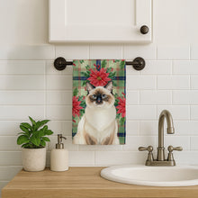 Load image into Gallery viewer, Ragdoll Seal Point Cat with Poinsettias Kitchen Towel