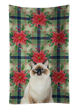 Load image into Gallery viewer, Ragdoll Seal Point Cat with Poinsettias Kitchen Towel