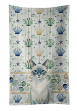Load image into Gallery viewer, Blue Point Cat Coastal Sea Glass Kitchen Towel