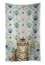 Load image into Gallery viewer, Mackerel Tabby Brown Cat Coastal Sea Glass Kitchen Towel