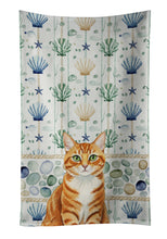 Load image into Gallery viewer, Orange Mackerel Tabby Cat Coastal Sea Glass Kitchen Towel