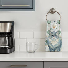 Load image into Gallery viewer, Persian Blue Cat Coastal Sea Glass Kitchen Towel
