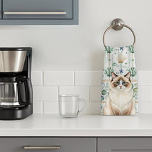 Load image into Gallery viewer, Ragdoll Bicolor Cat Coastal Sea Glass Kitchen Towel