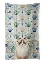 Load image into Gallery viewer, Ragdoll Bicolor Cat Coastal Sea Glass Kitchen Towel