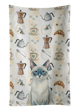 Load image into Gallery viewer, Blue Point Cat Coffee Time Kitchen Towel