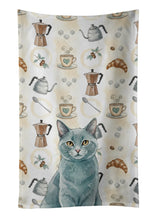 Load image into Gallery viewer, Solid Gray Cat Coffee Time Kitchen Towel
