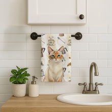 Load image into Gallery viewer, Tortie Point  Cat Coffee Time Kitchen Towel