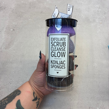 Load image into Gallery viewer, Facial Konjac Sponges in Lilac Ash Tube Pack | Giftable Skincare Beauty Kit Set