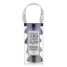 Load image into Gallery viewer, Facial Konjac Sponges in Lilac Ash Tube Pack | Giftable Skincare Beauty Kit Set