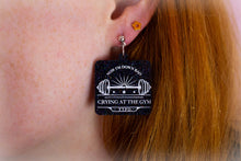 Load image into Gallery viewer, "Down Bad Crying at the Gym" Taylor Swift Earrings