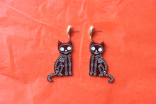 Load image into Gallery viewer, "Bone to be Wild" Cat Earrings