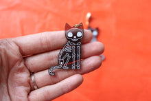 Load image into Gallery viewer, "Bone to be Wild" Cat Earrings