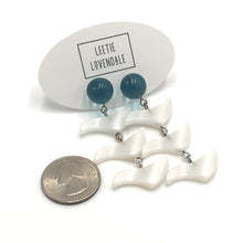 Load image into Gallery viewer, Zircon &amp; White Moonglow Statement Drop Earrings *