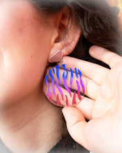 Load image into Gallery viewer, Zebra Print Pride Earrings