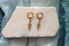 Load image into Gallery viewer, “Filled my Cell With Snakes” Titanium Charm Earrings