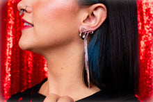 Load image into Gallery viewer, "Can I go Where You Go?" Titanium Heart Hoops