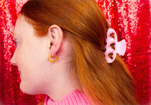 Load image into Gallery viewer, "Can I go Where You Go?" Titanium Heart Hoops