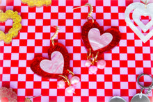 Load image into Gallery viewer, Yours Truly-Heart Pearl Dangle Earrings