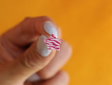 Load image into Gallery viewer, Zebra Stars - Tiny Stud Earrings