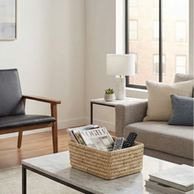 Load image into Gallery viewer, Set of 3 Rectangular Baskets | Storage Bins with Handles Home Shelf Organizers