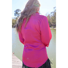 Load image into Gallery viewer, [Size 1X-3X] Dolly Duo Satin Button Up Blouse w/ Rhinestones | Western Cowgirl Plus Size Shirt