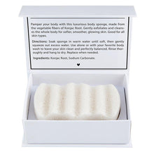 Load image into Gallery viewer, White Konjac Body Sponge | All-Natural Scrub Sponge Detoxify Exfoliate Skin