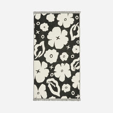 Load image into Gallery viewer, XOXO Driftweave Turkish Towel - Black | Coco Ho x Slowtide