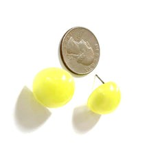 Load image into Gallery viewer, Yellow Moonglow Retro Button Stud Earrings